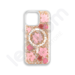 Маска Mag Flowers Kzdoo Розева за iPhone