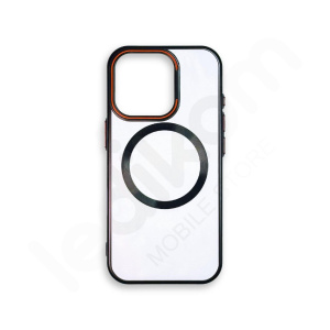 Маска со заштитно стакло за камера BUVU Црна за iPhone