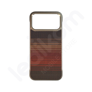 Маска LuxLife Lizan Magsafe Портокалова за iPhone