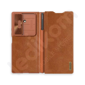 Маска Nillkin Qin Pro Leather Кафена за Samsung