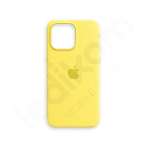 Маска Silicone Case Жолта за iPhone