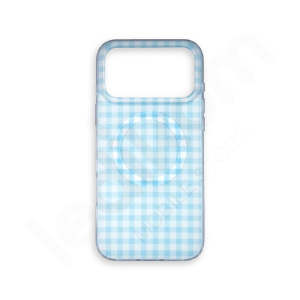 Маска Plaid MagSafe Плава за iPhone