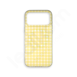 Маска Plaid MagSafe Жолта за iPhone